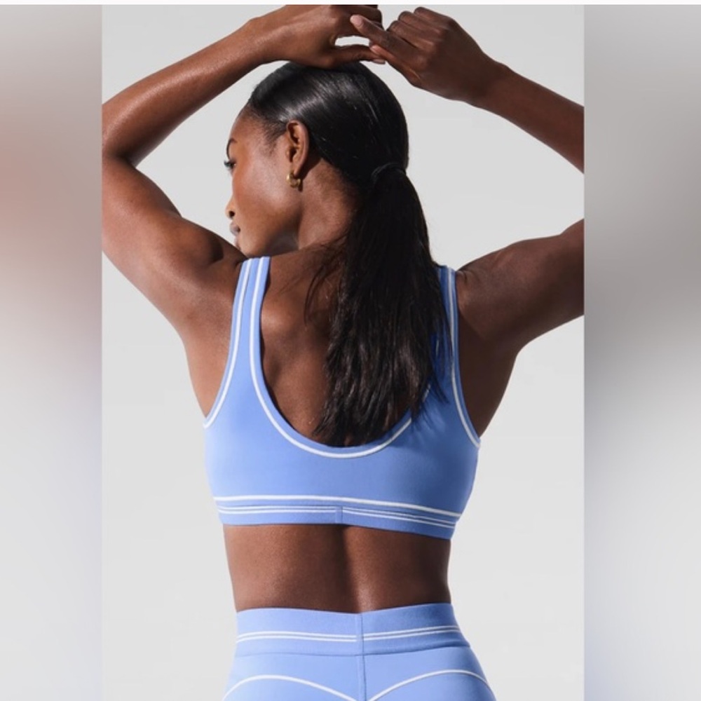 Alo Airbrush Heart Throb Bra Crystal Clear Blue - Picture 2 of 5